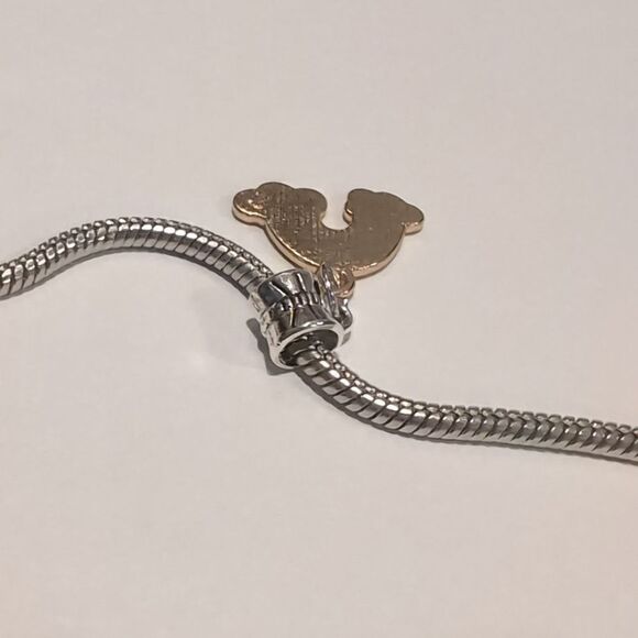 Silver Gold Rainbow with Clouds Charm for Pandora Style Bracelet - Picture 4 of 4